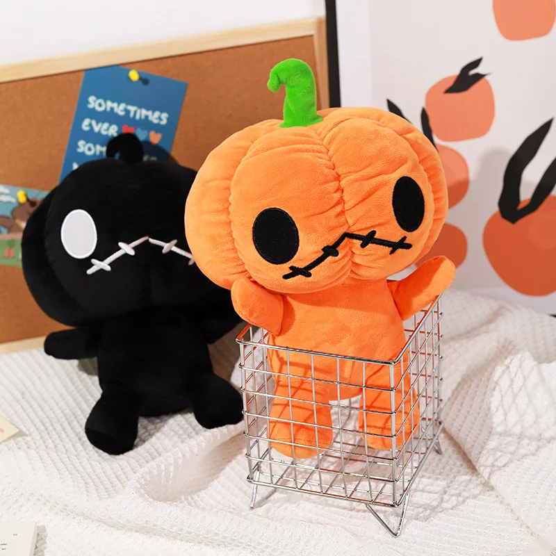 

30cm Pumpkin Plush Toy Cotton Soft Pumpkin Man Stuffed Pillow Doll Halloween Children Christmas Gift Halloween Party Decoration