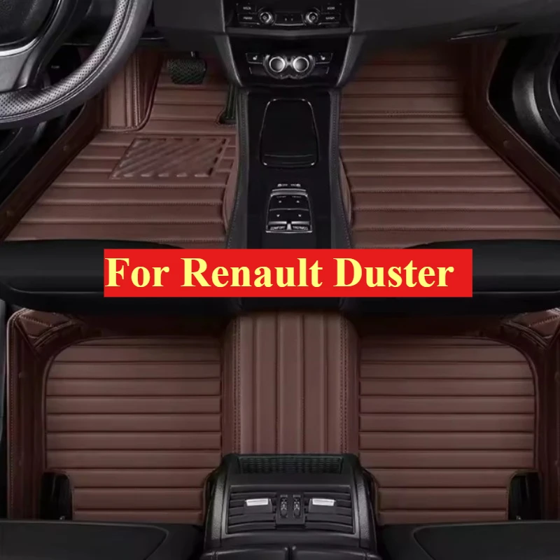Custom Car Floor Mats For Renault Duster 2011-2024 3 PCS All Weather Auto Accessories Foot leather Carpets Fashion Rugs Pads-
