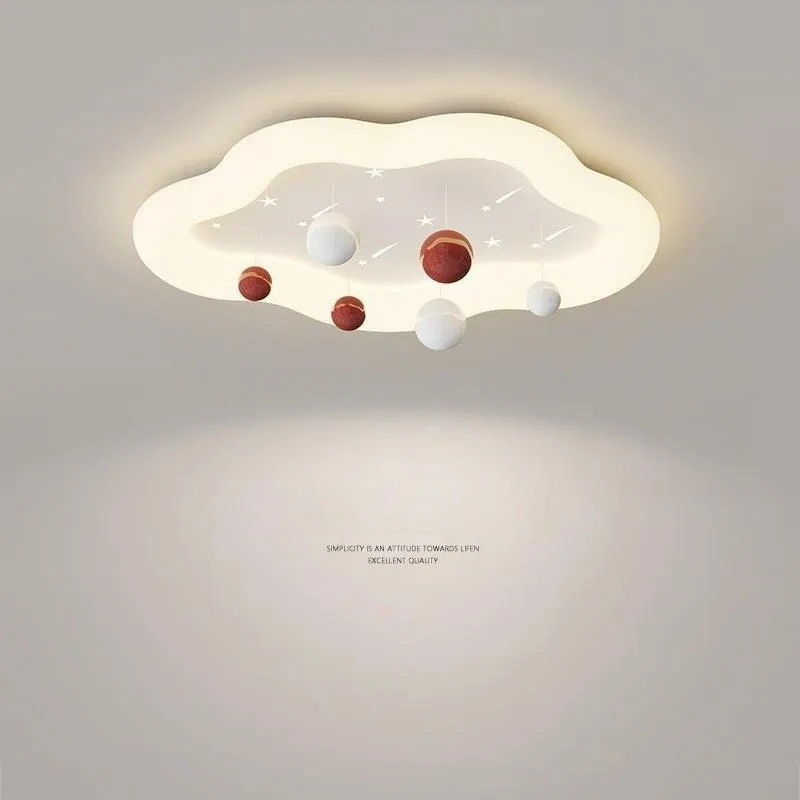 Modern Led Home Ceiling Lamps Children Room Eye Protection Light Fixture Bedroom Illumination Cream Style Cloud Indoor Lighting