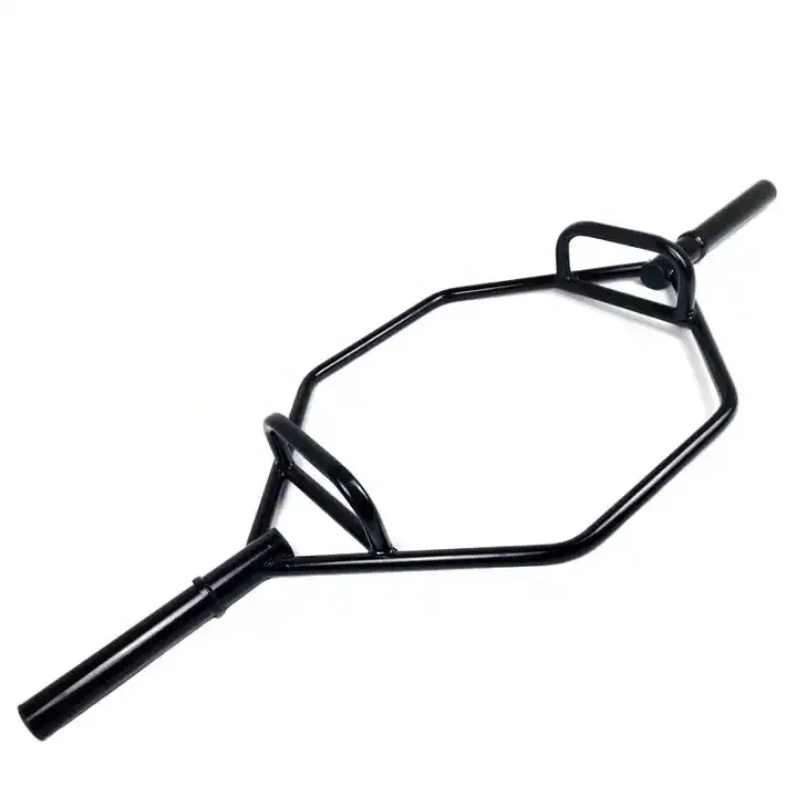 

High Quality Safety Hex Trap Bar Raised Handles Weight Lifting Training Fitness Chrome Powder Coating Hex Barbell Bar