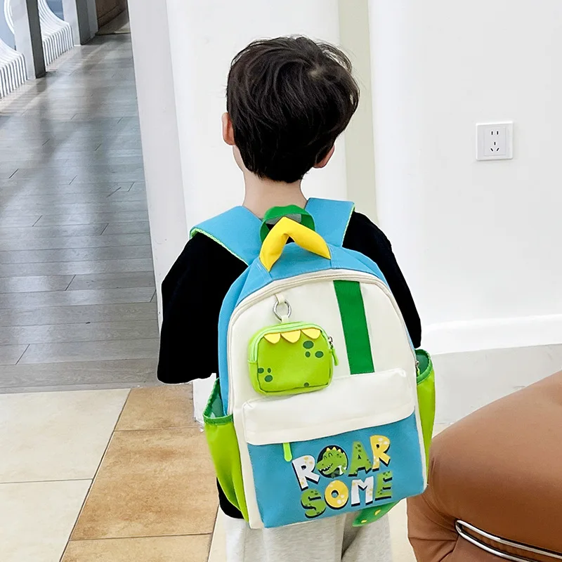 Sac à dos de dessin animé mignon pour enfants, sacs à dos pour enfants, sacs d'école pour garçons, mère, fille, dinosaures