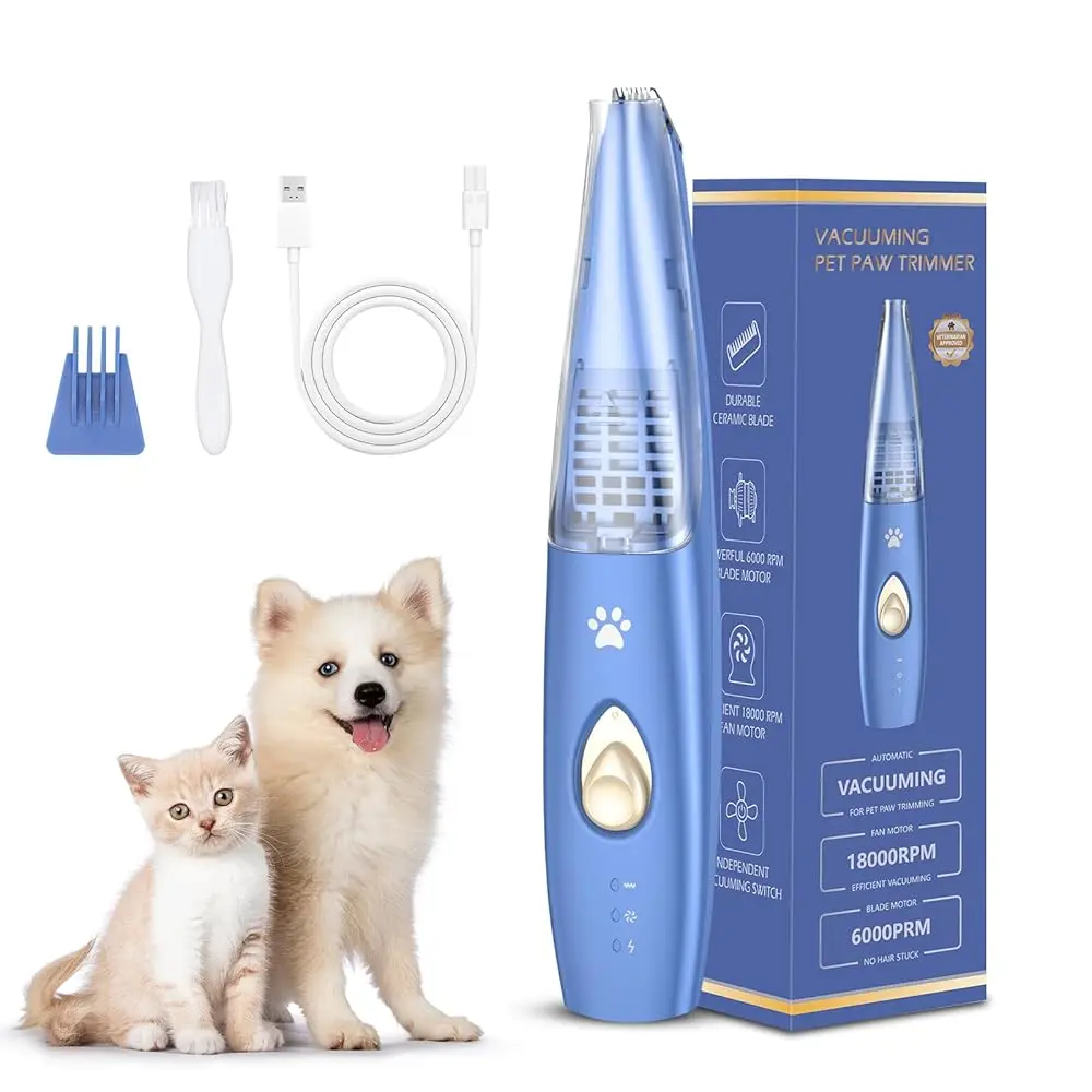 ORIA Dog Paw Trimmer Cordless Cat Clippers Low Noise for Grooming for Pets Hair Between Paws, Face, Ears, Eyes