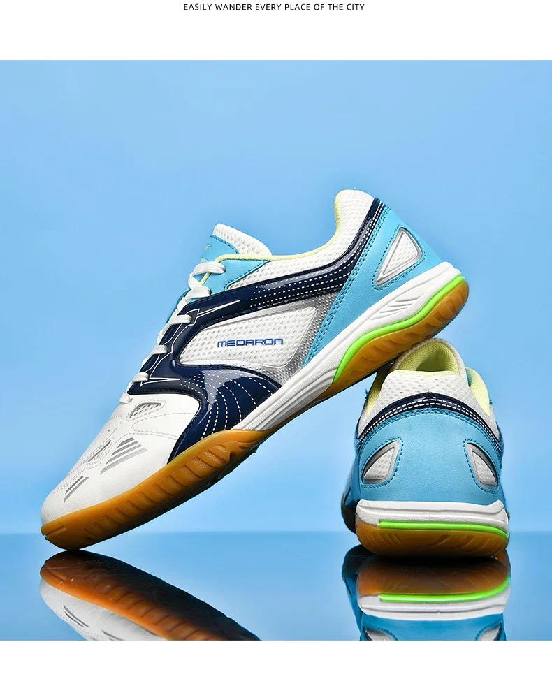 Neue Tischtennisschuhe für Herren und Damen, Leichtgewichtig, für Innen- und Außentraining, Komfortabel und Atmungsaktiv, Marken-Sneakers – Detail 21