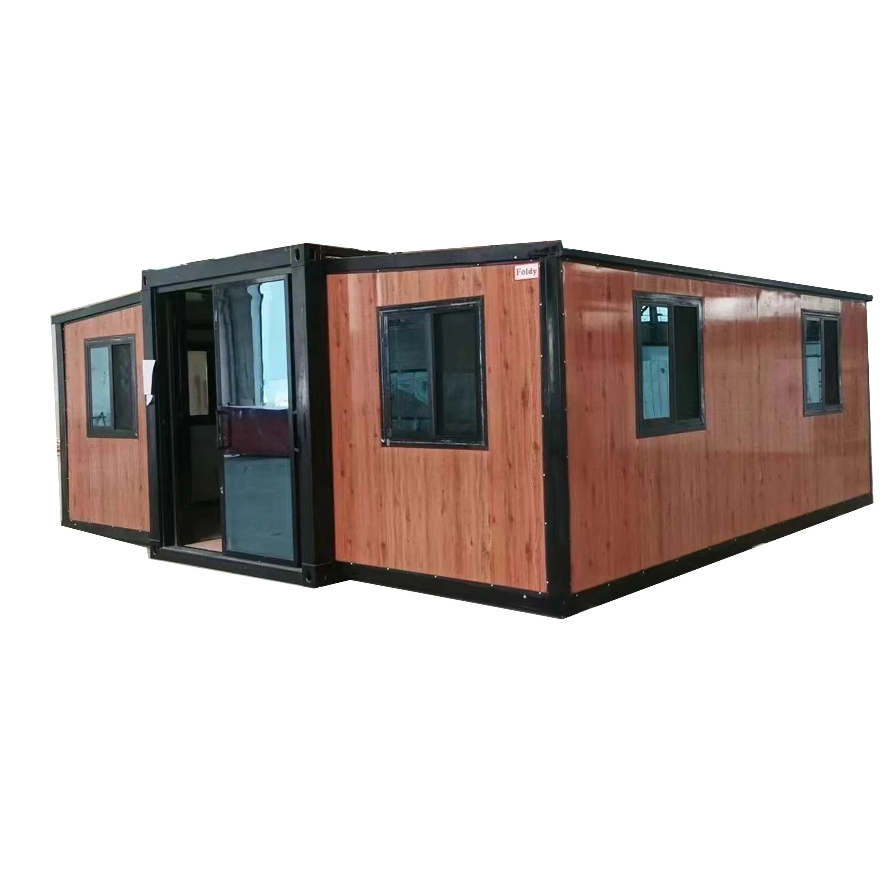High-quality 3m 6m Breathable Steel Sandwich Panel Glass Curtain Wall Contemporary Luxury Expandable Container House