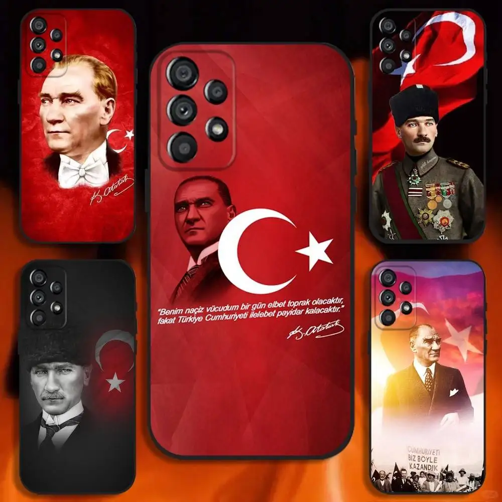 

Turkey Mustafa Kemal Ataturk Phone Case For Samsung Galaxy A20,A21s,A22,A31,A32,A52,A53,A72,73,A80 Soft Black Cover