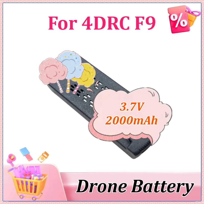 

3.7V 2000mAh for 4DRC F9 RC Quadcopter Accessory Parts High-Capacity Li-Poly Newly Upgraded Drone Battery Replacement