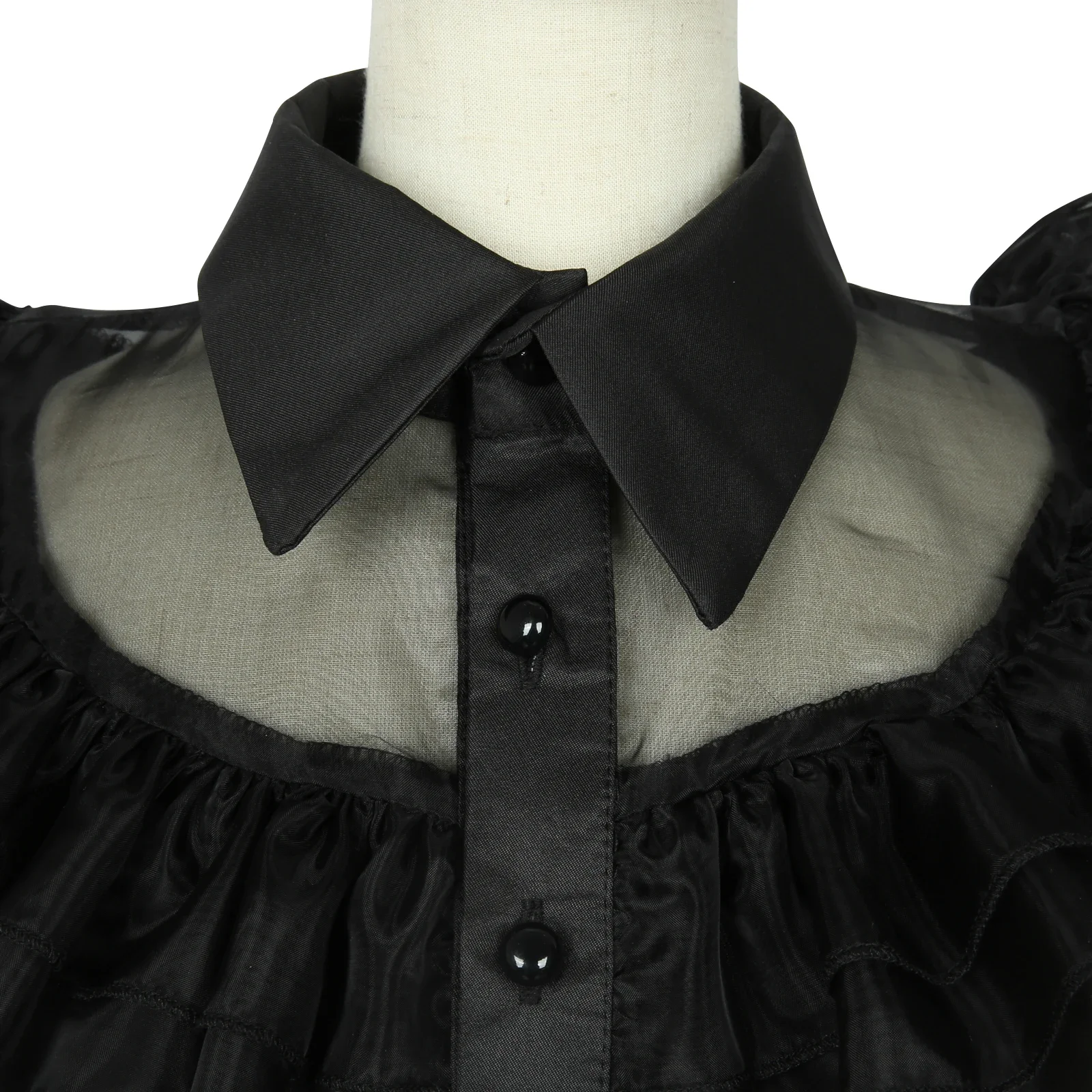 할로윈 웬즈데이 고딕 유령 뱀파이어 드레스 모티시아 아담스 튤 드레스 고딕 의상 벨트 포함 레이어드 드레스 화려한 카니발 의상