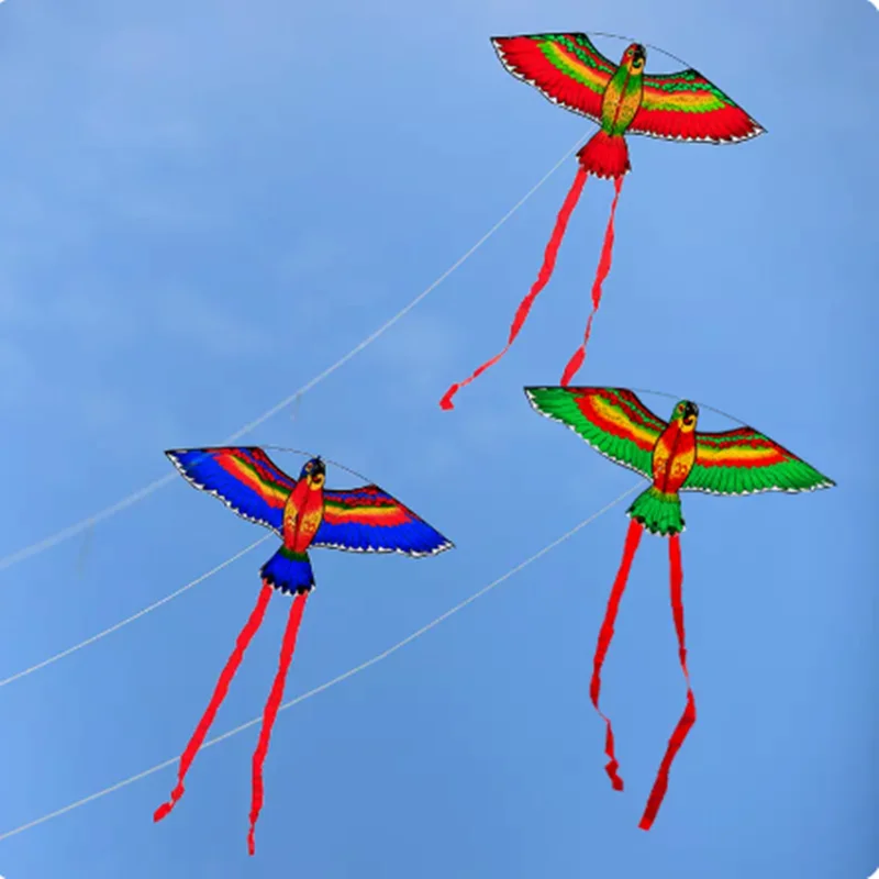 free shipping parrot kites flying toys for children kites reel weifang kites factory volantines rainbow high paraglider fishing