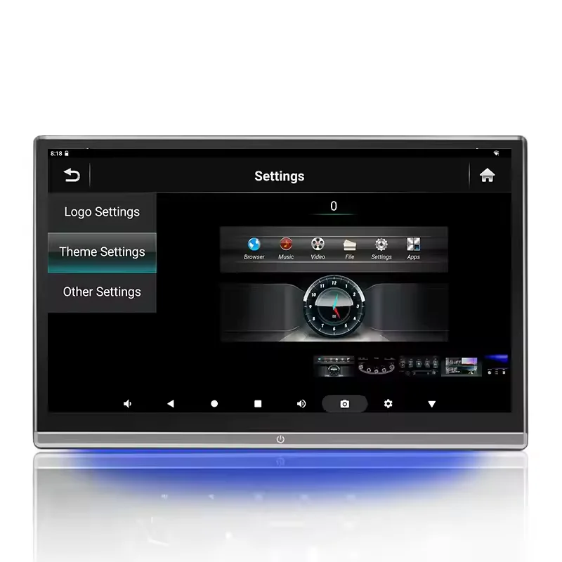 14-Inch Headrest Monitor with Touch Screen USB Connection and Android Function Compatible with CarPlay