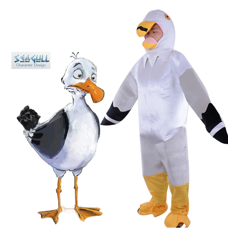 

Adult Kids Seagull Mascot Costume Outfit Fancy Dress For Halloween Carnival Cosplay