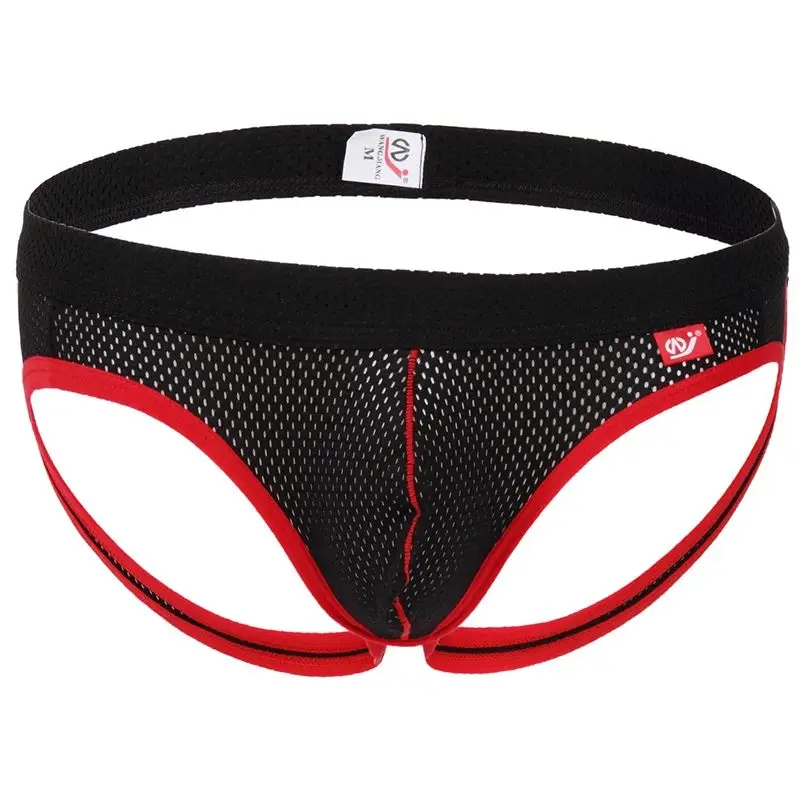 Lower Price Hot Sell Comfortable Tight Men Underwear Thong Jockstrap Backless Breathable Mesh Jock Strap Homme Slip String Homen