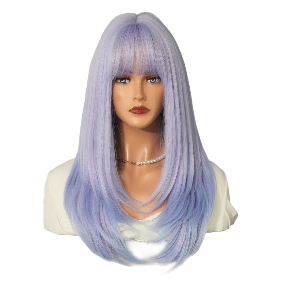 Perruque de cheveux de cosplay droite noire et dorée pour femme, perruques d'anime d'Halloween et de Noël, 60cm de long, 9 styles