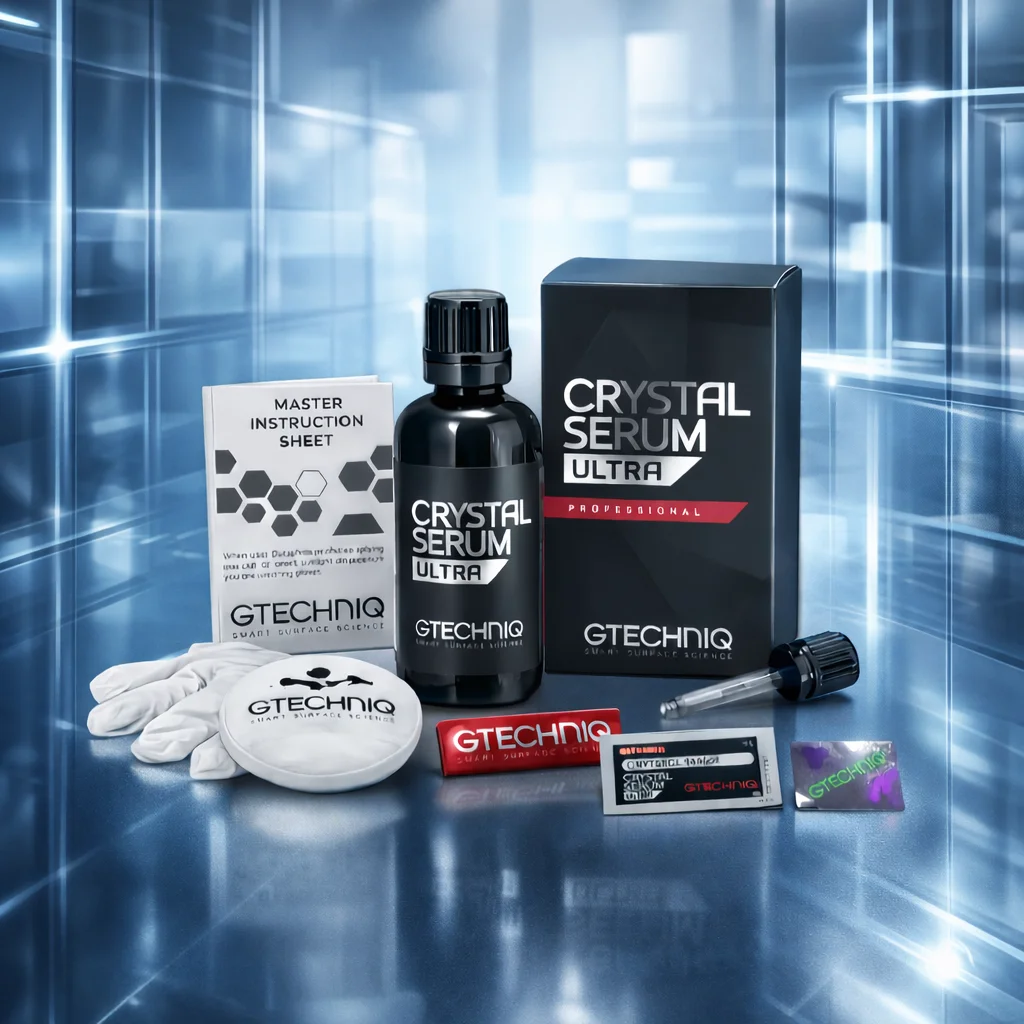 

GTECHNIQ Crystal Serum Ultra (50 мл) – Премиальное керамическое покрытие для длительной защиты лакокрасочного покрытия