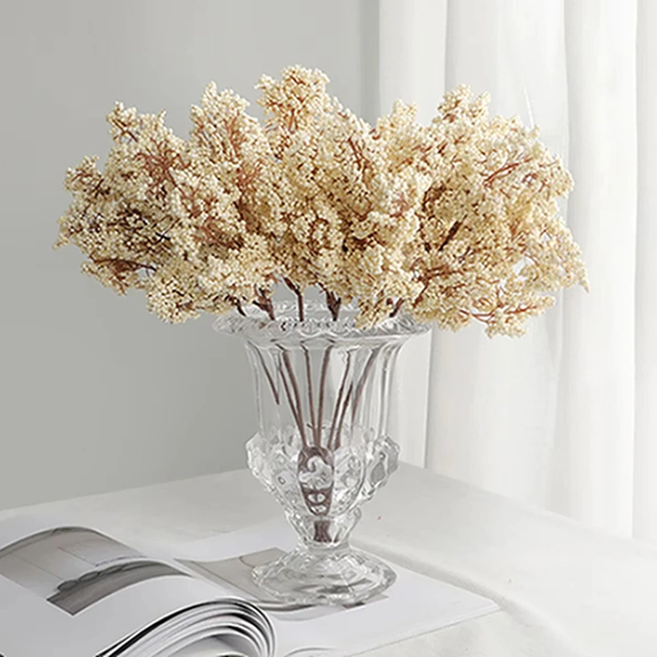 

Artificial Flowers Plant Winterberry Wedding Bridal Bouquet Christmas Home Vase Outdoor Garden Yard Bonsai Festival Diy Gift Box