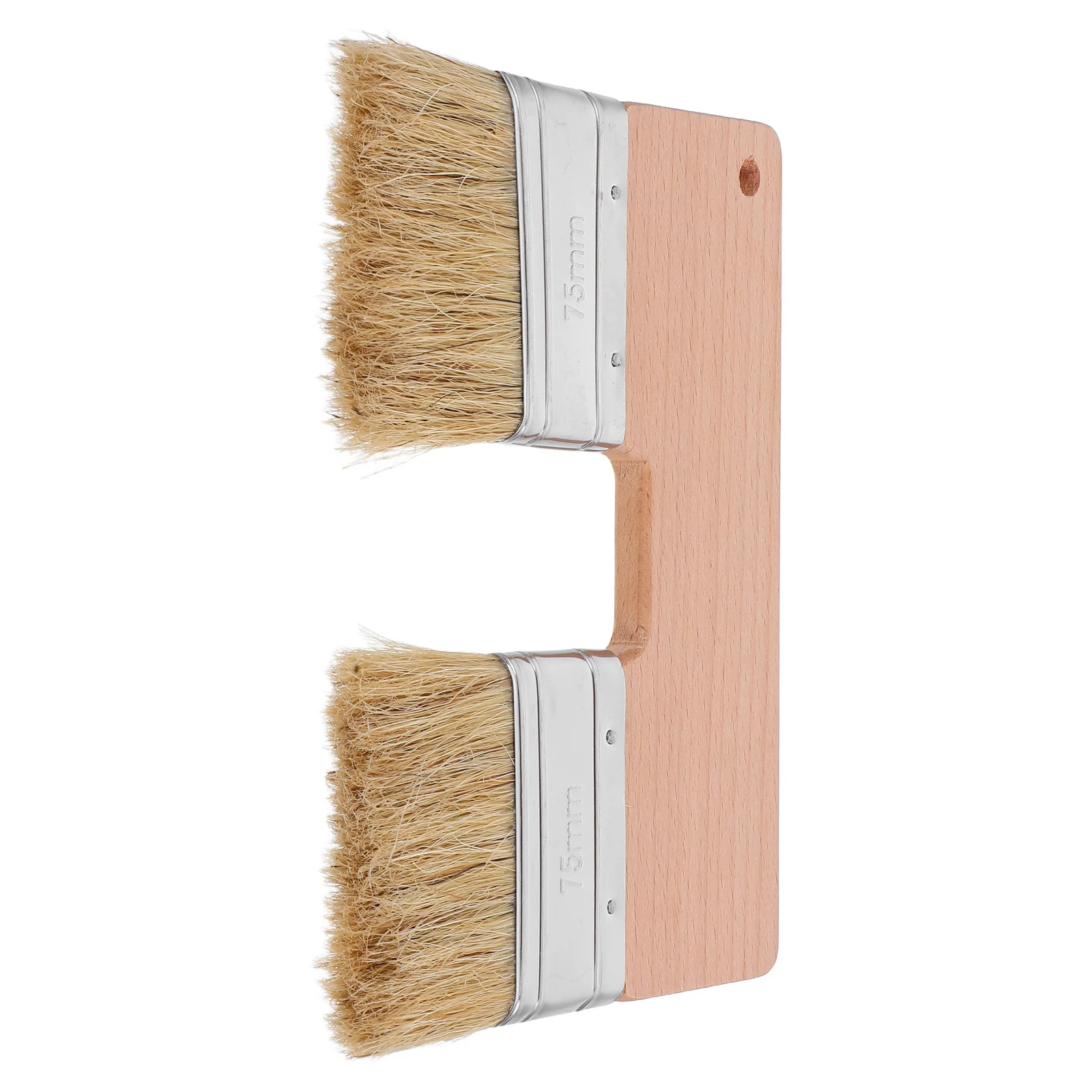 فرشاة فنية ذات شعيرات طبيعية برأسين، تصميم مسطح لمستلزمات الطلاء الأكريليك الزيتي، إنشاء ملمس دقيق