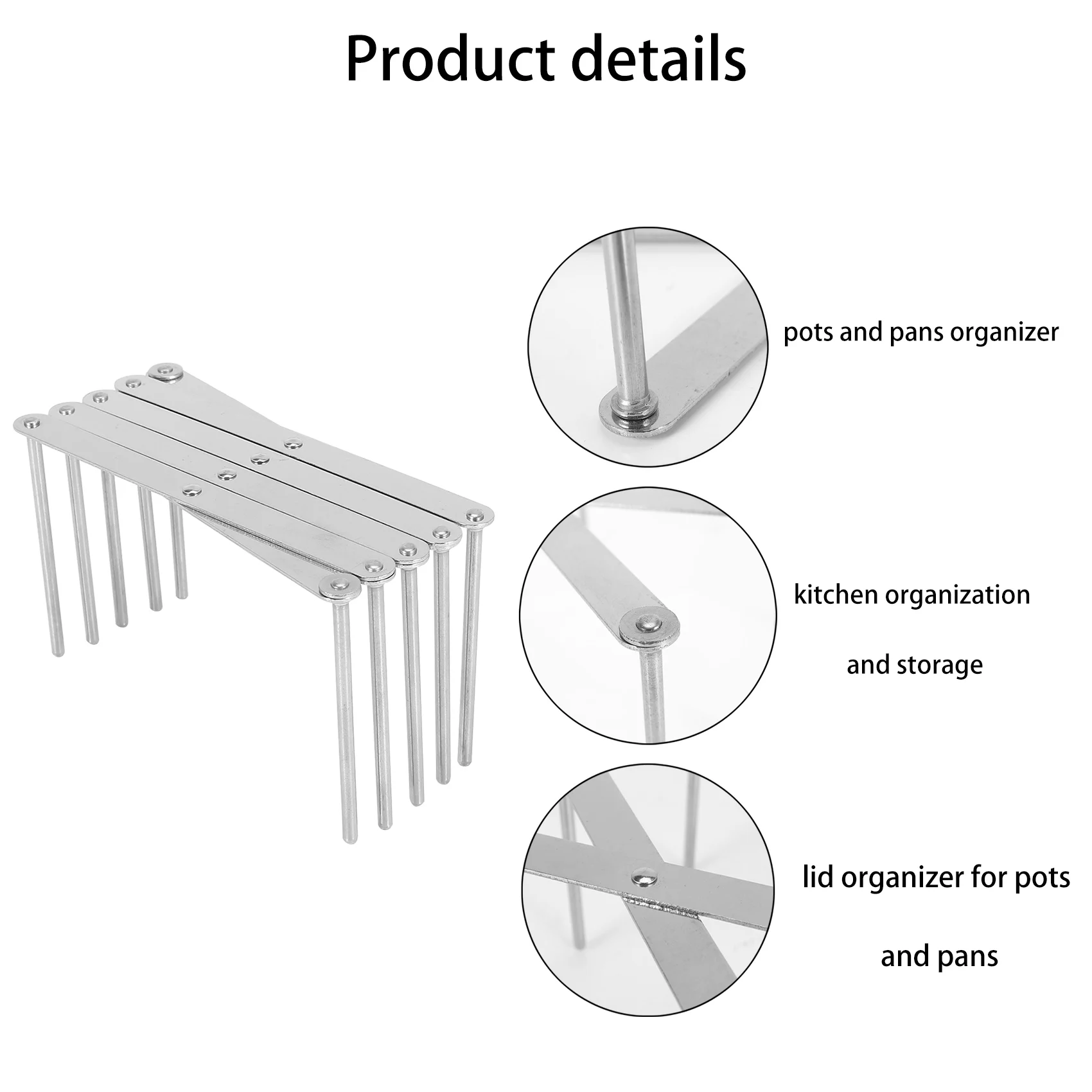 A88X 2 حزمة حامل غطاء وعاء قابل للتمديد متعدد الأغراض باخرة رف المقالي نظارات حامل لوحة مرنة المنظم أدوات خبز المطبخ C