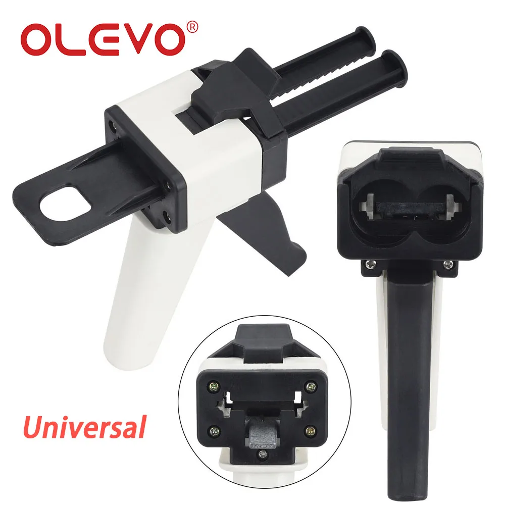 OLEVO Dental Impression Mixing Dispenser Gun Universal For Dispensing Temporary Crown Material Silicone 2:1/10:1 Dentistry Tools