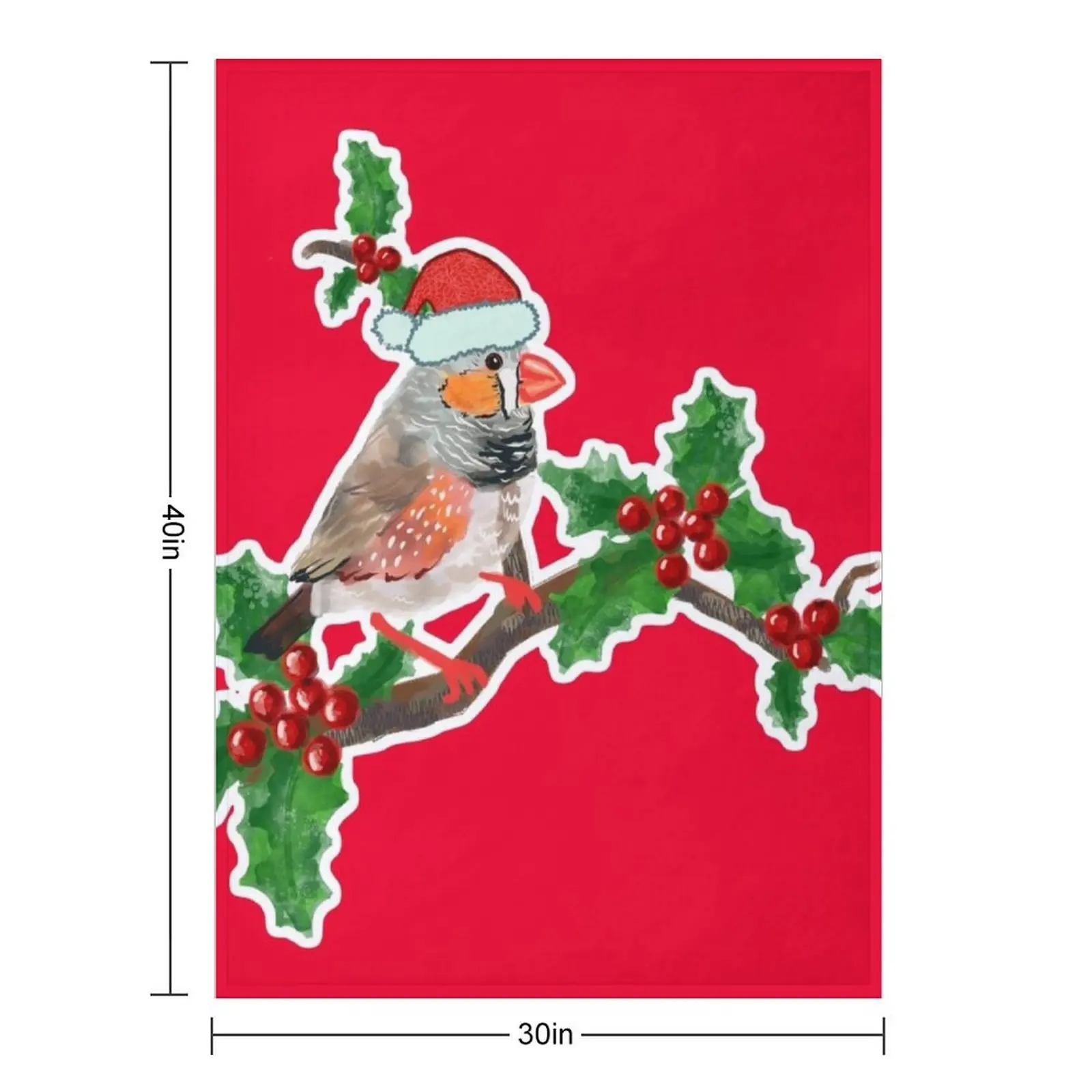 Christmas zebra Finch bird 3 Throw Blanket Thin Summer Single for winter Blankets