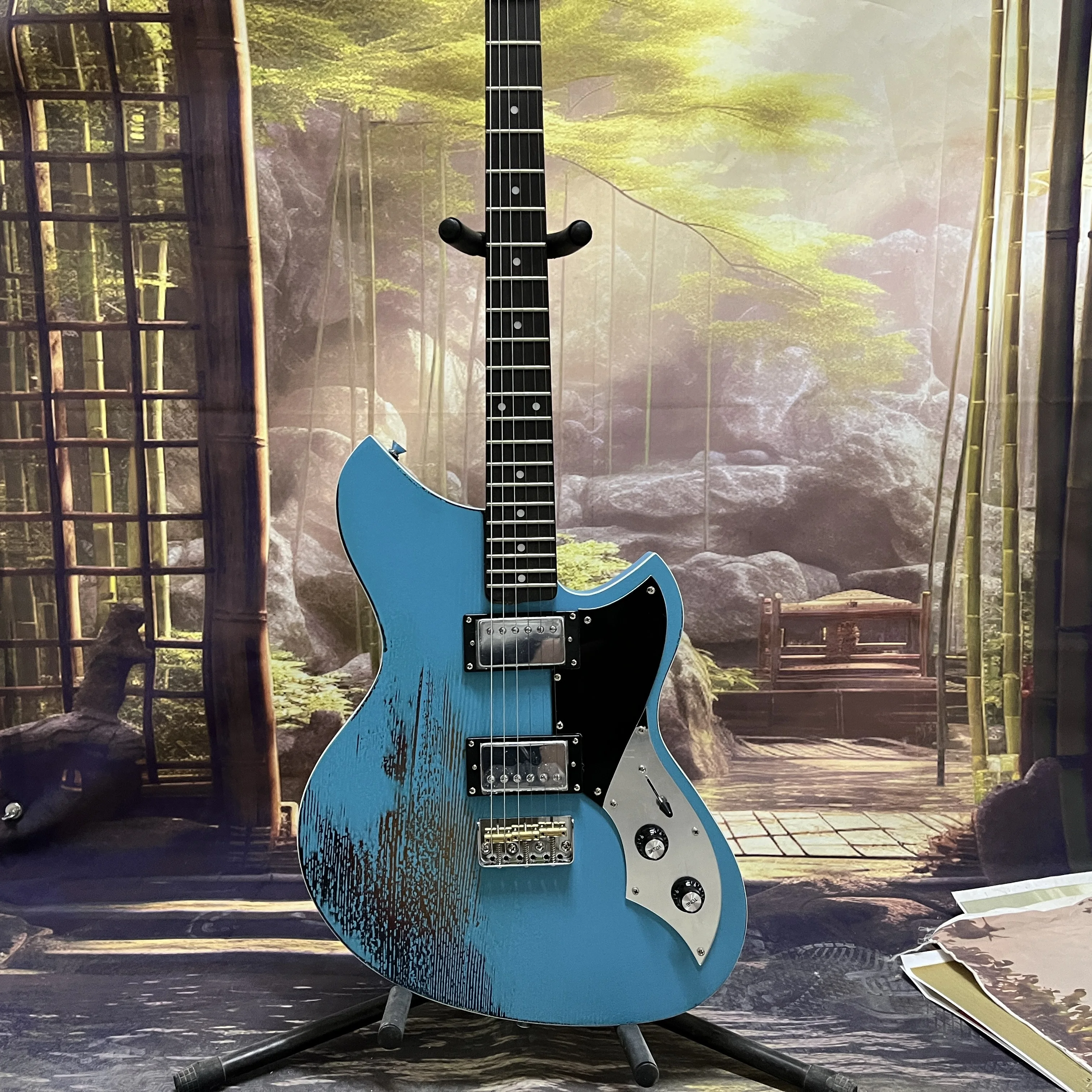 Vicers Handed Relics elektrische gitaar, 21 frets, HH pickups, elzenboom body, palissander toets, gemakkelijk te spelen, 6 snaren