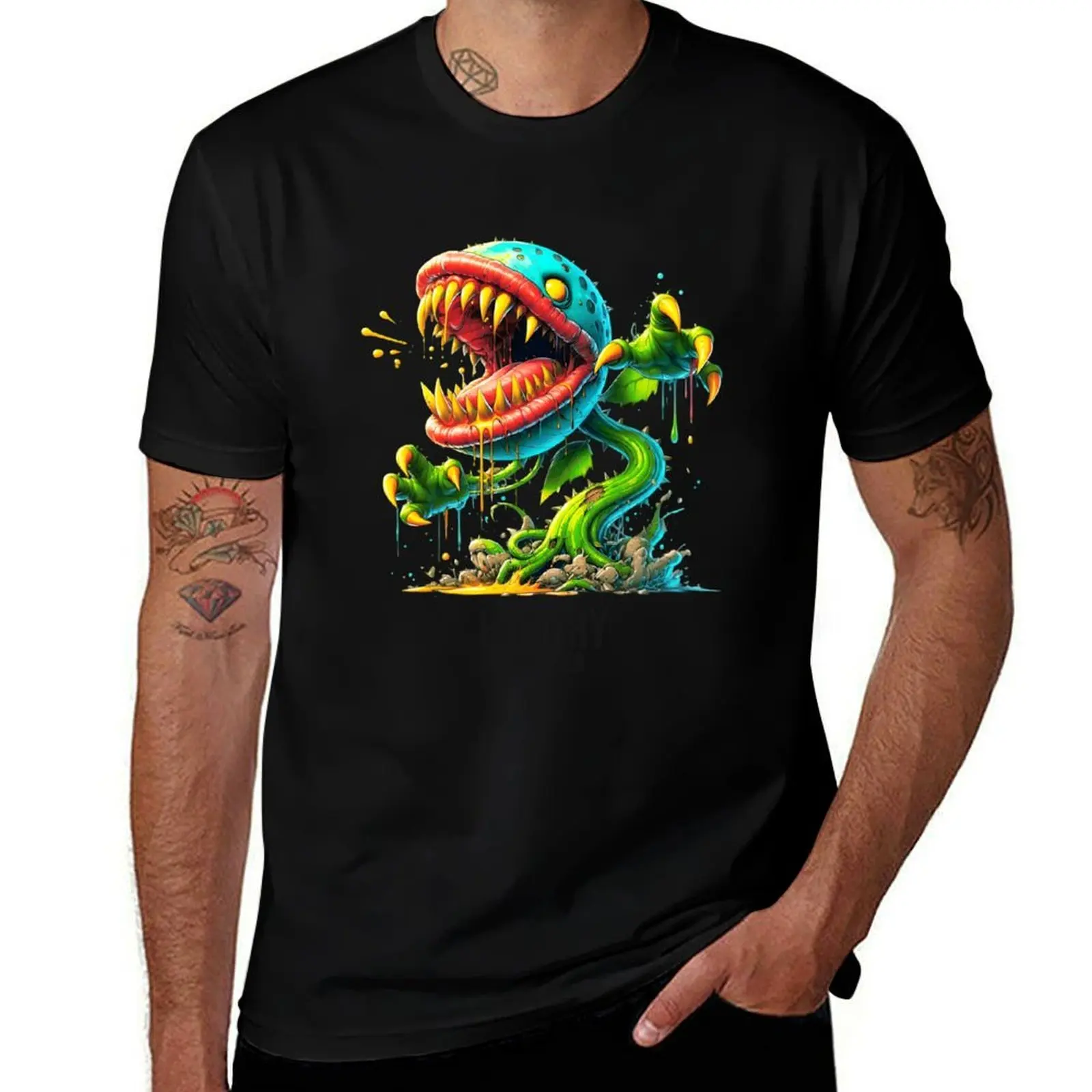 

Hungry Monster Carnivorous Plant Chaos T-Shirt Clothing street wear Men's t-shirts