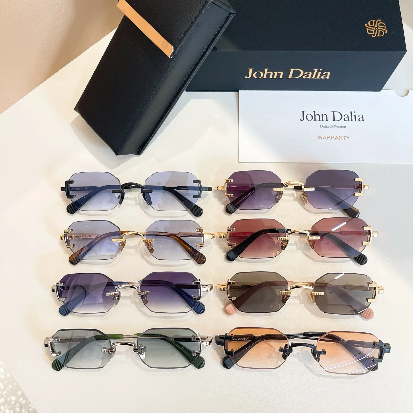 Top Quality Sunglasses for Men Women JOHN DALIA JD AMARU Style UV400 Retro Fashion Special Design Sun Glasses with box