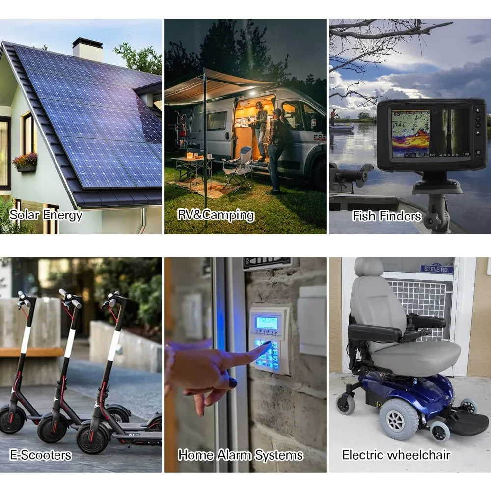 딥 사이클 12볼트 100Ah 배터리, 무보수, 3% 자가 방전율, 최대 방전 전류 1150A, RV에 적합