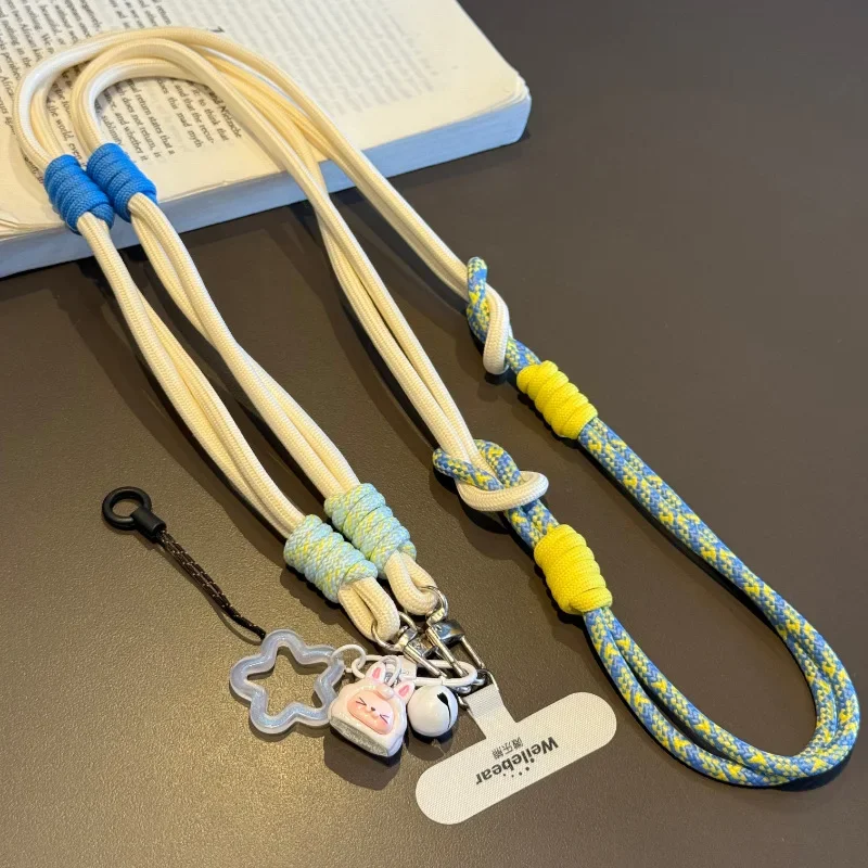 CxrKiti الهاتف المحمول الحبل Crossbody يمكن حمل الكورية متعددة الوظائف كاميرا محبوك في الهواء الطلق المضادة للإمالة حبل سلسلة هواتف المحمول