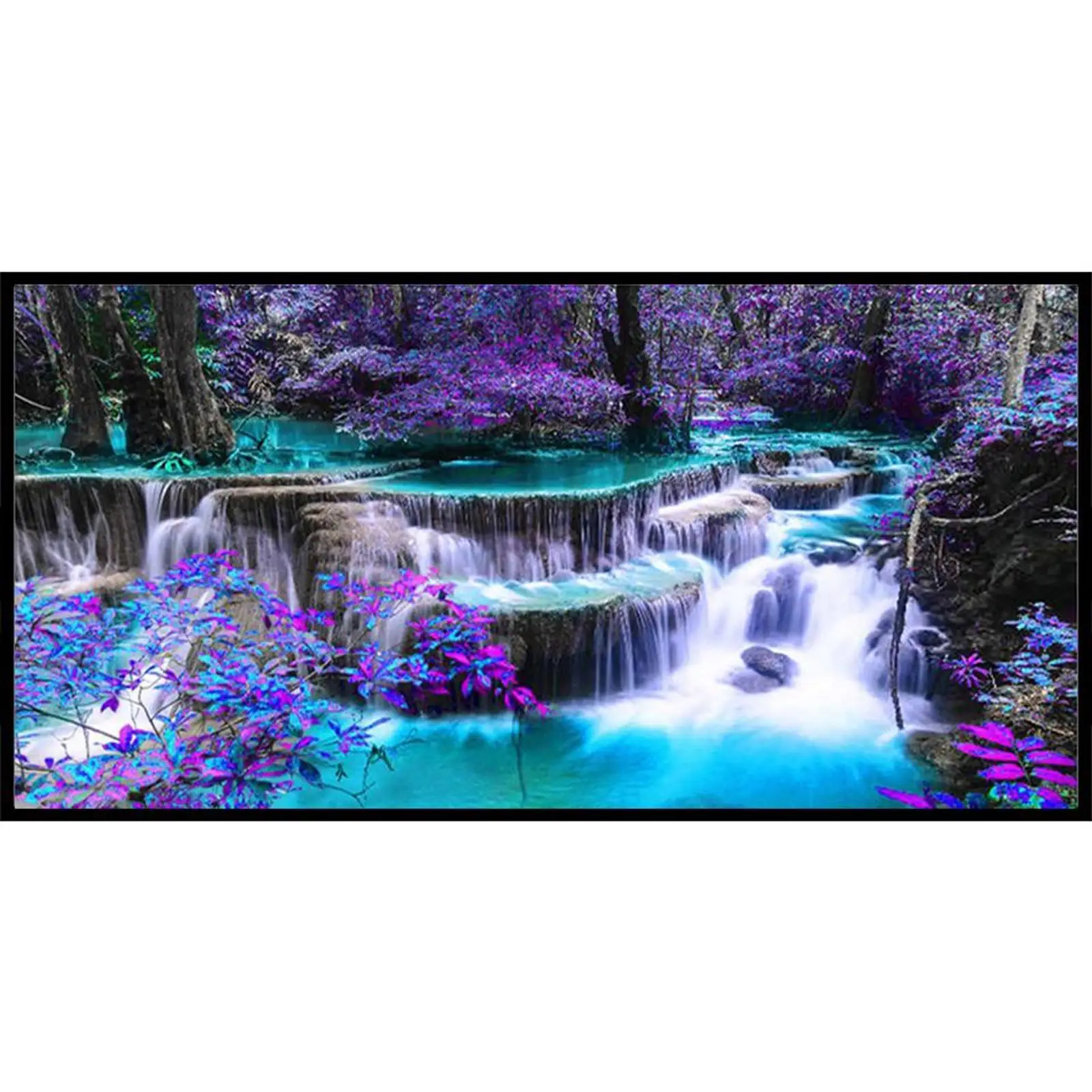 

11CT Counted Full Cross Stitch Waterfall DIY Embroidery Needlework Home Decor