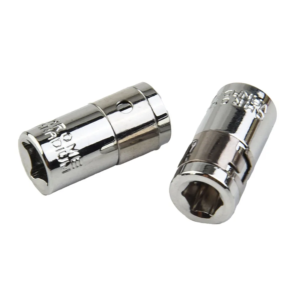 2x 1 4 Square Drive To 1 4 Hex Shank Socket  1 4 Drill Socket Adapter Power Tools Hexagon Handle Adapter Converter Drill