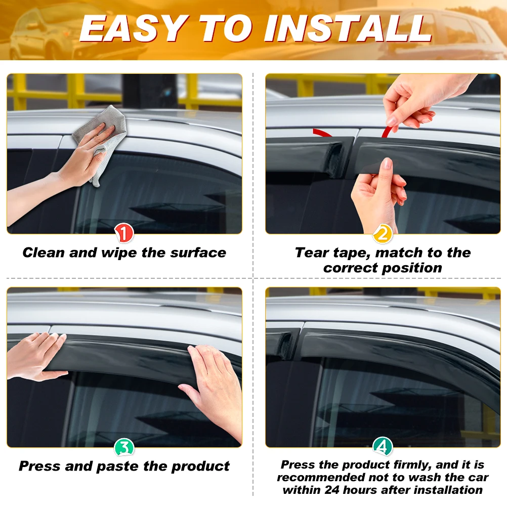 Side Window Deflector Visors For Nissan Navara D40 2006-2010 2011 2012 2013 2014 Weathershields Sun Rain Guard Car Accessories