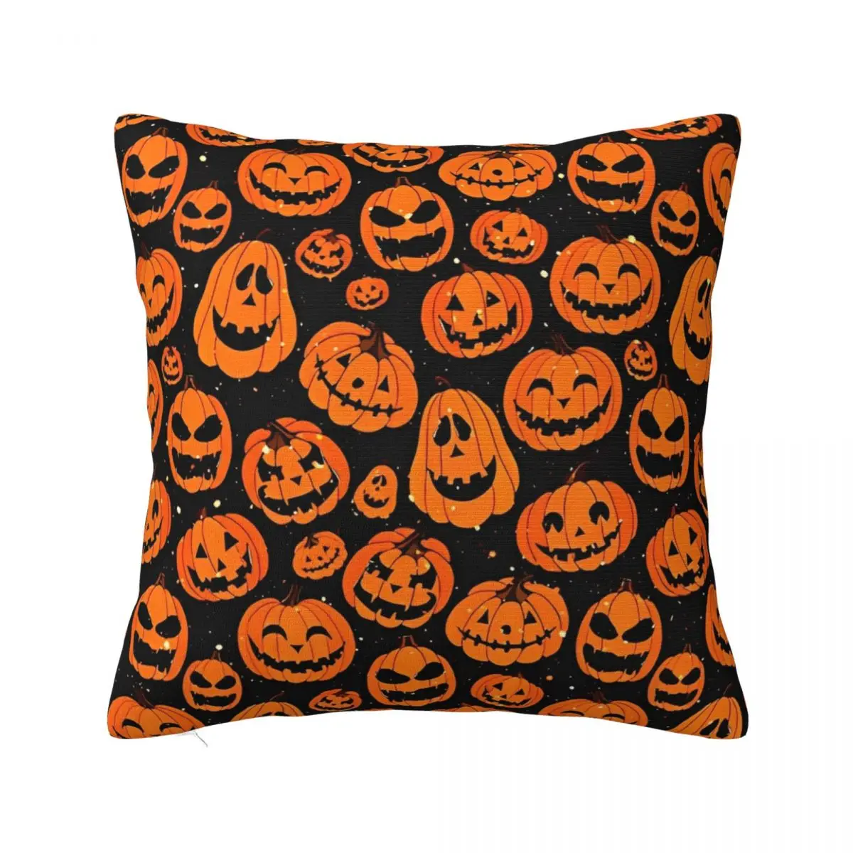 Print Halloween Smiling Pumpkins Pillowcase Fabric Cushion Cover Gothic Ghost Spooky Throw Pillow Case Cover Drop Shipping 40cm