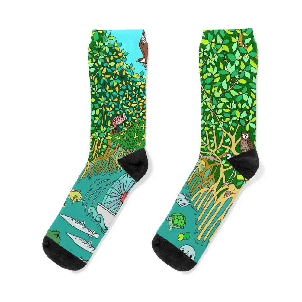 

Florida Everglades Mangrove Tour Socks warm winter hiphop Toe sports Boy Child Socks Women's