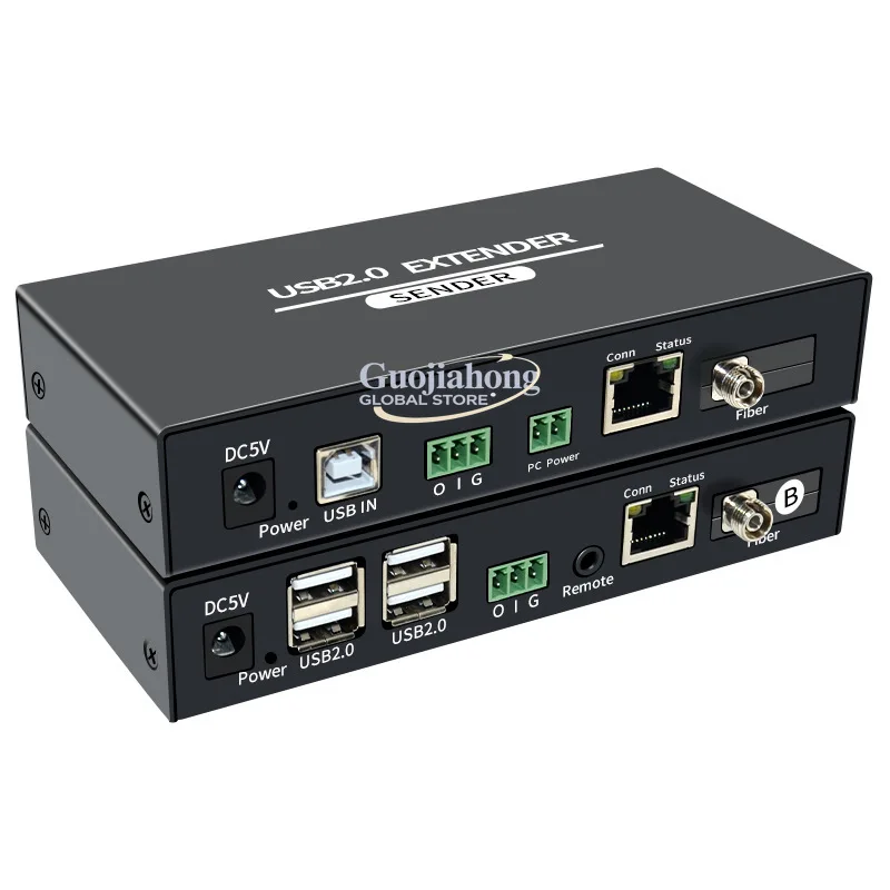 

USB-удлинитель по оптоволокну от производителя, 20 км, с кабелем FC, до 100 м, один на четыре