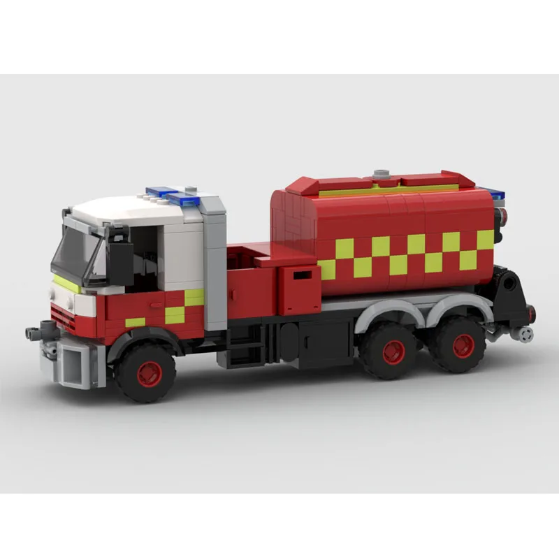 moc-211631urban-traffic-fire-water-tank-truck-building-block-model-367parts-creative-boys-children's-birthday-christmas-toy-gift
