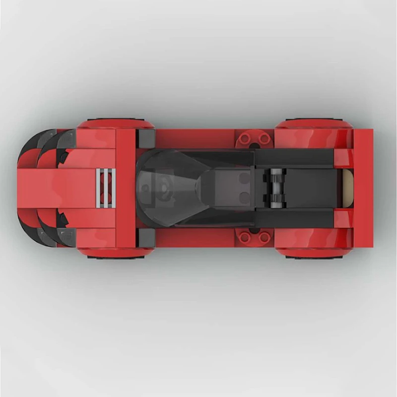 101 piezas, superventas, MOC, modelo de coche deportivo rojo fresco, bloques de construcción modulares, montaje para niños, juguetes de exhibición, regalo sorpresa para Festival