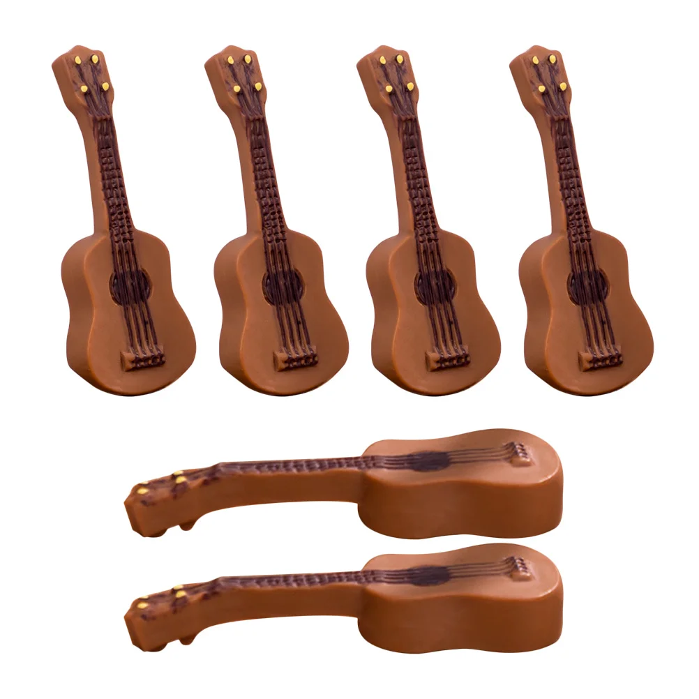 6 قطعة حلي الغيتار الصغيرة براعة رائعة ديكورات منزلية صغيرة ملحقات الآلات الموسيقية الواقعية #5