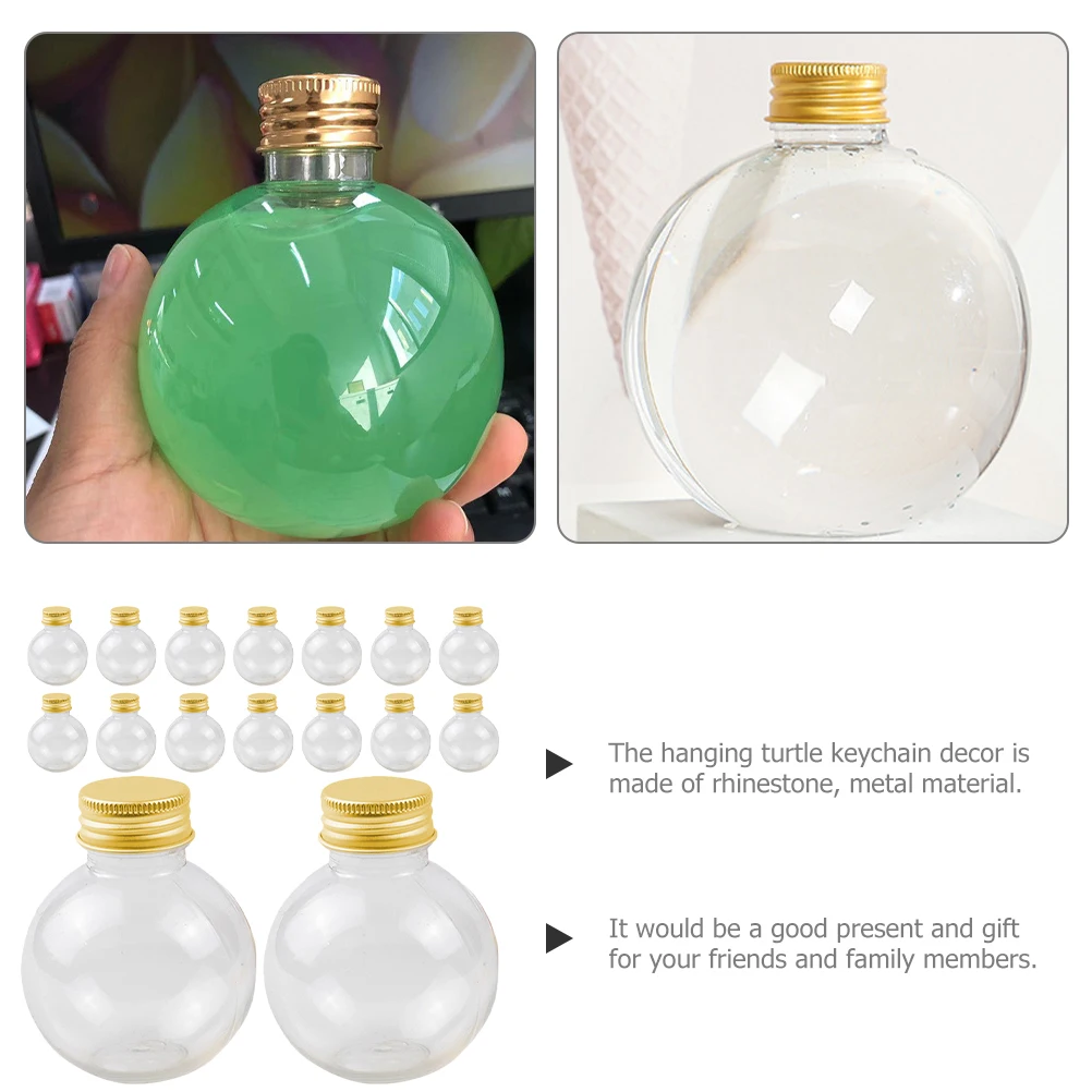 

50pcs Lightbulb Bottles Golden Caps Clear Plastic Drink Containers Portable Leakproof Juice Cups Yogurt Storage Milk Bottle