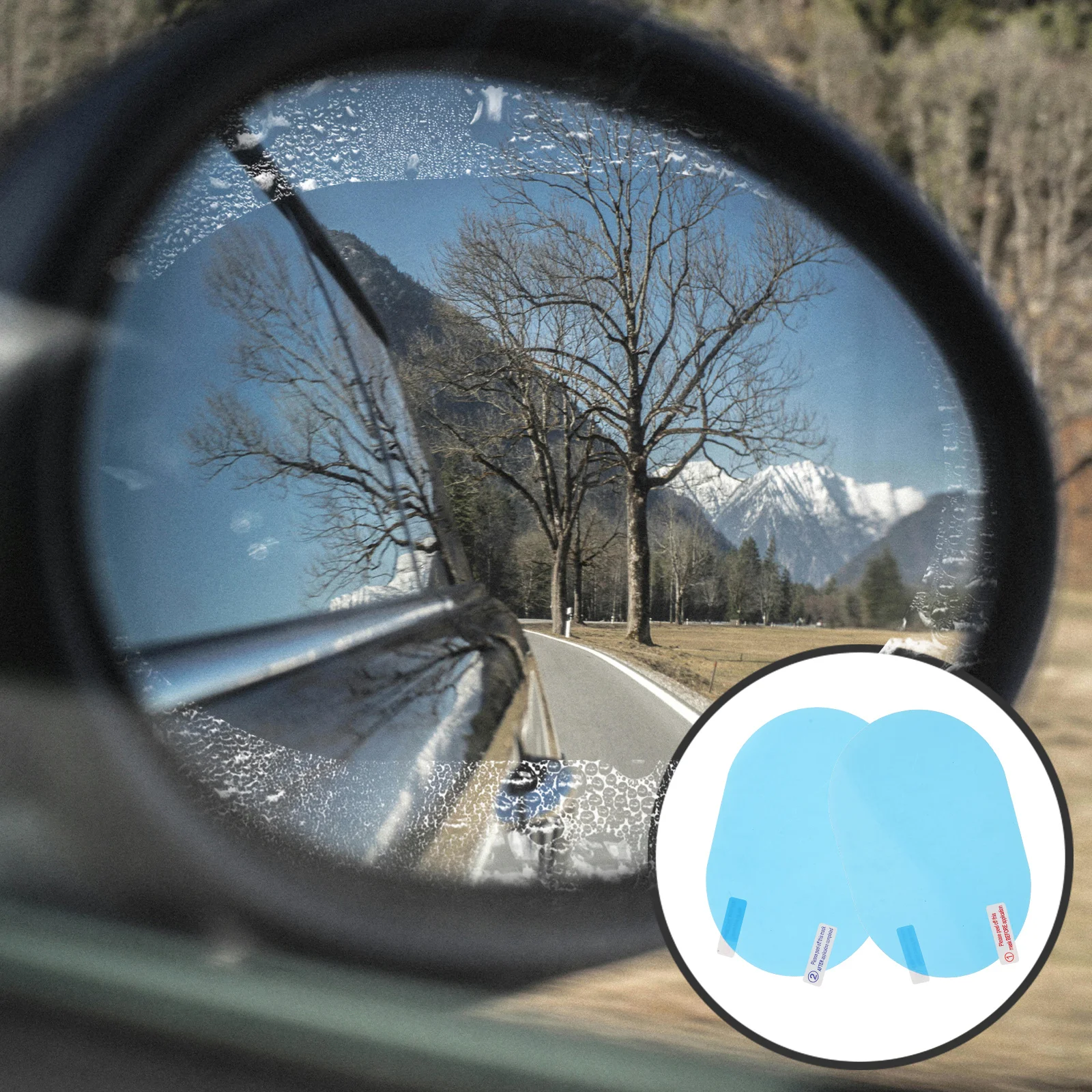

2pcs Car Rain Repellent Waterproof Anti-Fog Rearview Protector For Side Mirrors Car Rearview Side Mirror Film Anti Fog Mirror