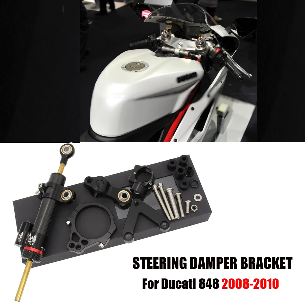 

Fiber Carbon Steering Damper Stabilizer Motorcycle For Kawasaki Z900 Z 900 Dampers Mount Bracket Support Kit 2021 2020 - 2017