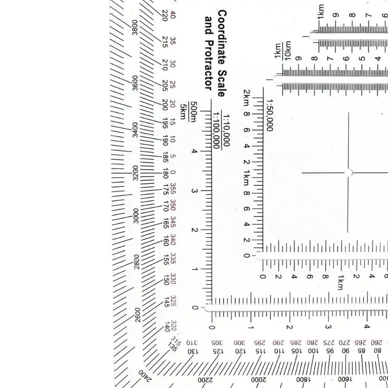 77JA Land Navigation Protractors Topographical for Architecture Engineering Measuring