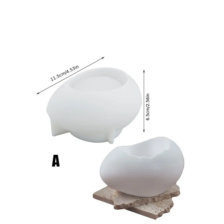 [Resin Mold]  Silicone Egg Mold for DIY Resin Candle Holder and Storage Box - Handmade Egg-Shaped Desktop Decorative view 3