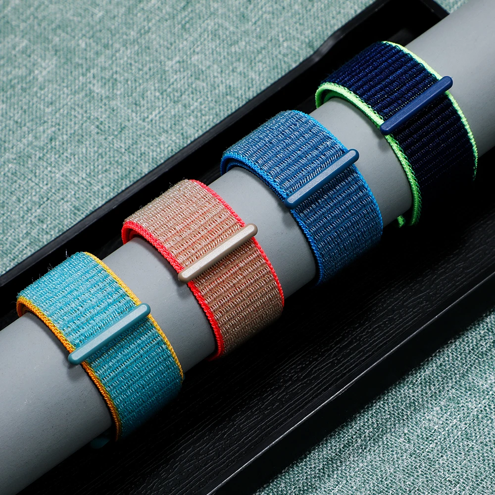 2 Stück Riemen für Apple Watch Band 44 mm 40 mm 45 mm 46 mm 42 mm 49 mm 41 mm Nylon-Schlaufenarmband iWatch Serie 10 9 8 7 6 5 3 SE Ultra 2