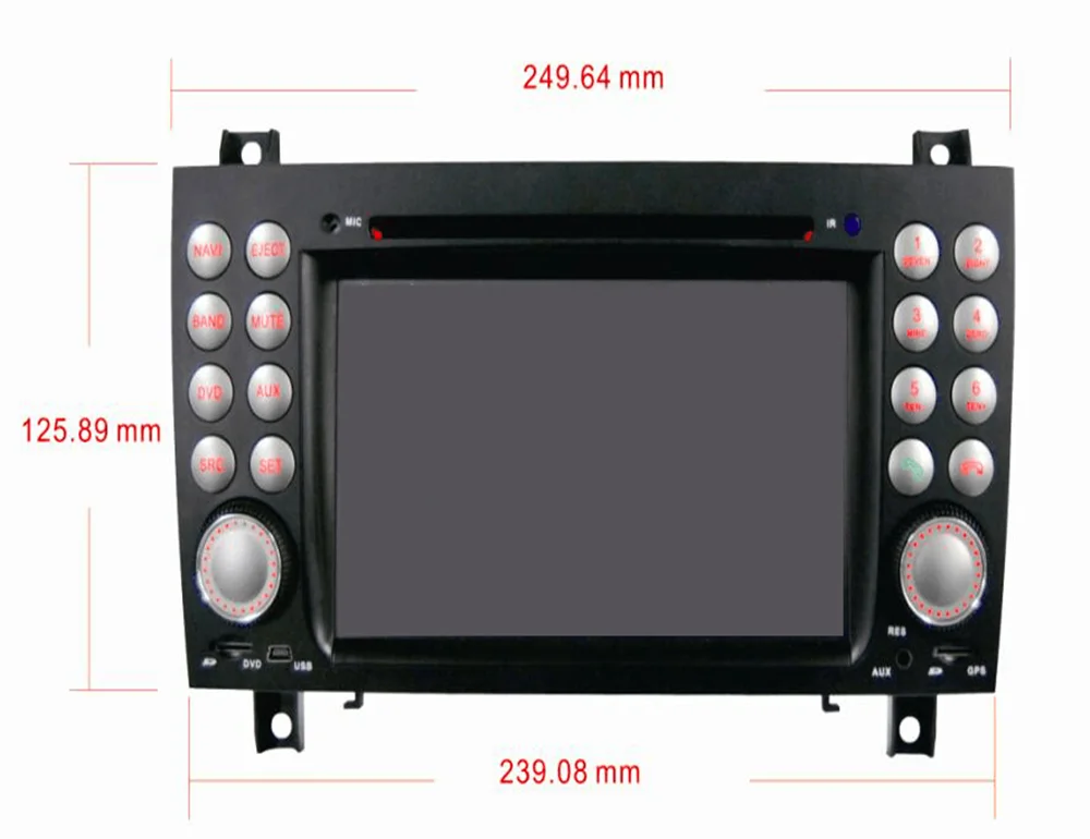 

Android 14 System 7" Size Digital TV and Gps DAB OBD Wifi Quad Core Car DVD Player for Mercedes SLK 200 (171) (2008-2012)