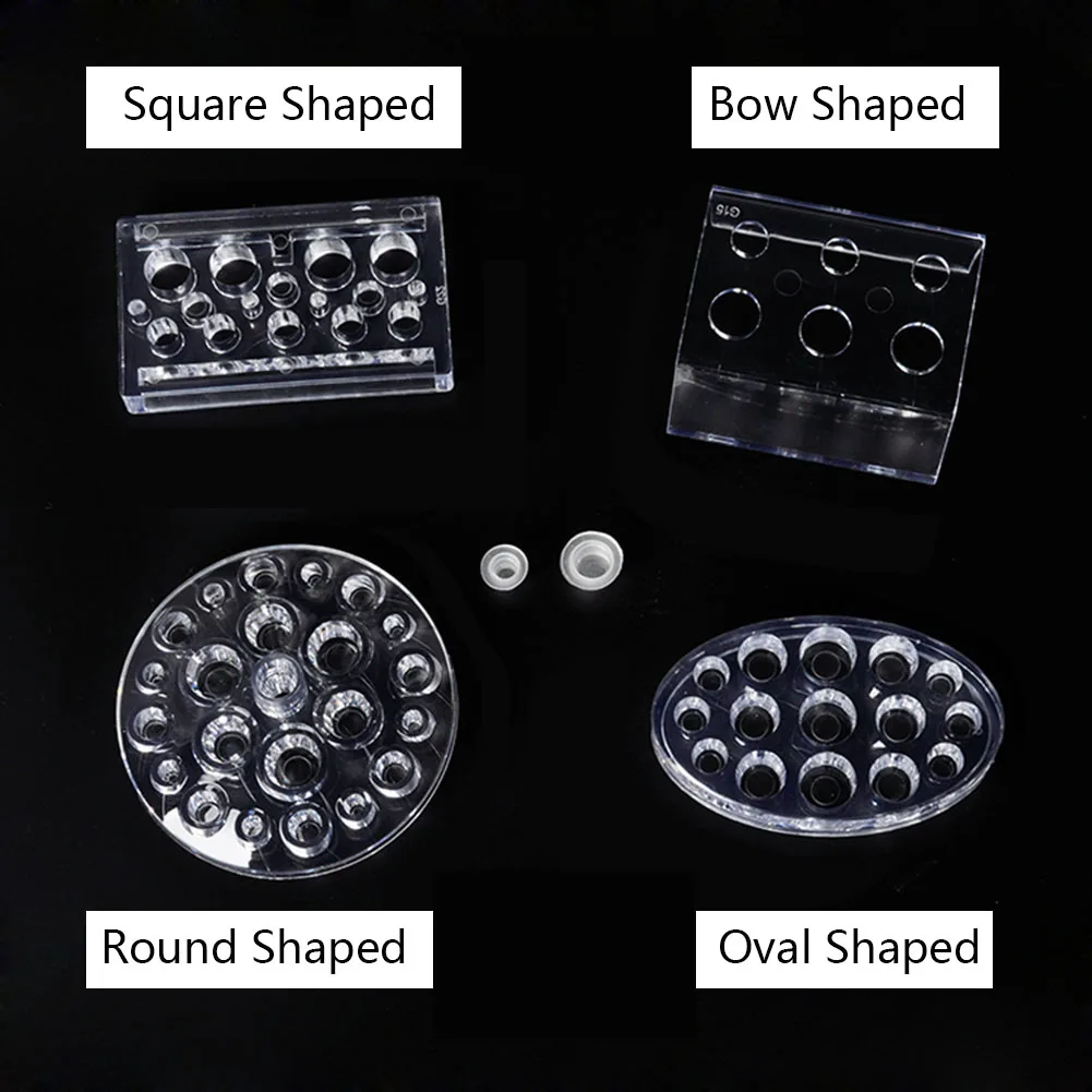 Acrylic Tattoo Ink Cups Stand Holder Microblading Pigment Storage Cap Color Rack Tattoo Pen Container Accessories Base Bracket