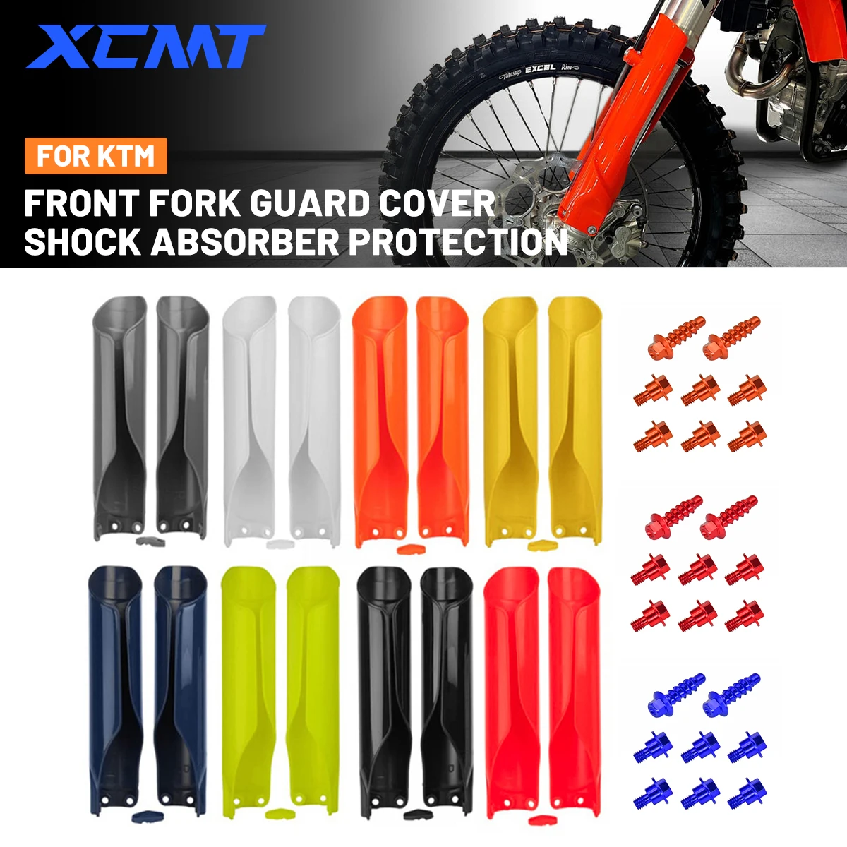 

Motorcycle Fork Protector Guard Front Shock Absorber Cover For KTM 2016-2023 2024 EXC EXCF SX SXF XC XCF XCW XCFW XWF 125-500CC