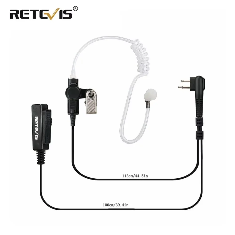 Duży rozmiar PTT 2PIN słuchawka ukryta rurka akustyczna zestaw słuchawkowy dla Motorola Walkie Talkie EP450 PRO1150 CP100 GP2000 CT150 Ham Radio