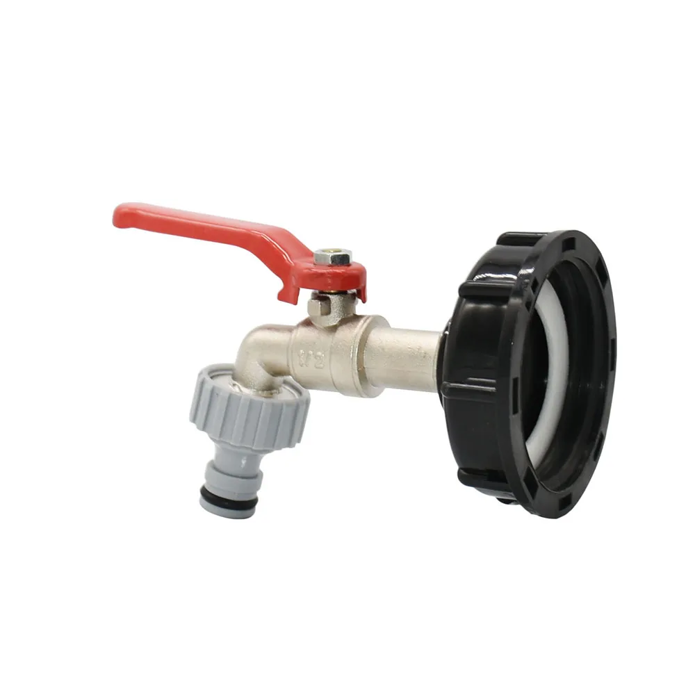 Adaptador de tanque S60 IBC, accesorio para boquilla, rosca S60X6 a tetina de 16mm, conector de válvula de manguera de jardín, aleación para tanque de 1000 litros