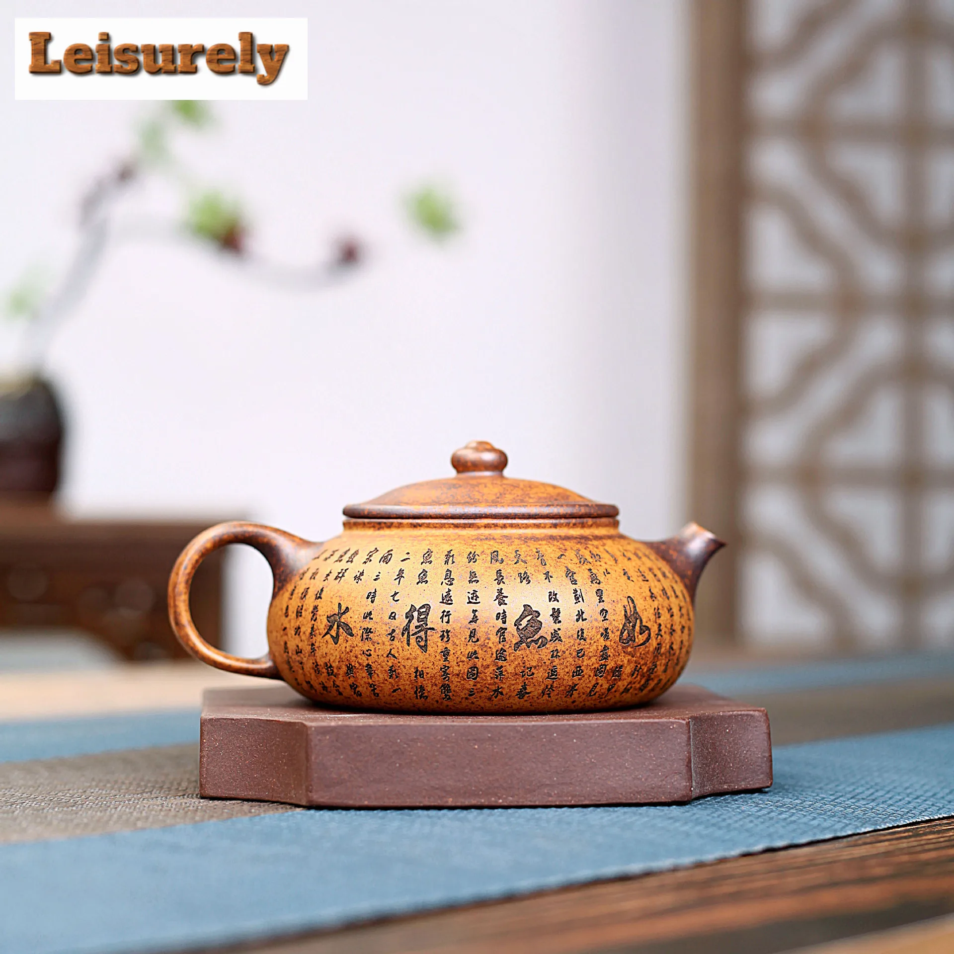 180ml Yixing Purple Clay Teapots Artists Handmade Fish Pot Raw Ore Hyperthermy Section Mud Tea Soaking Kettle Zisha Tea Set Gift