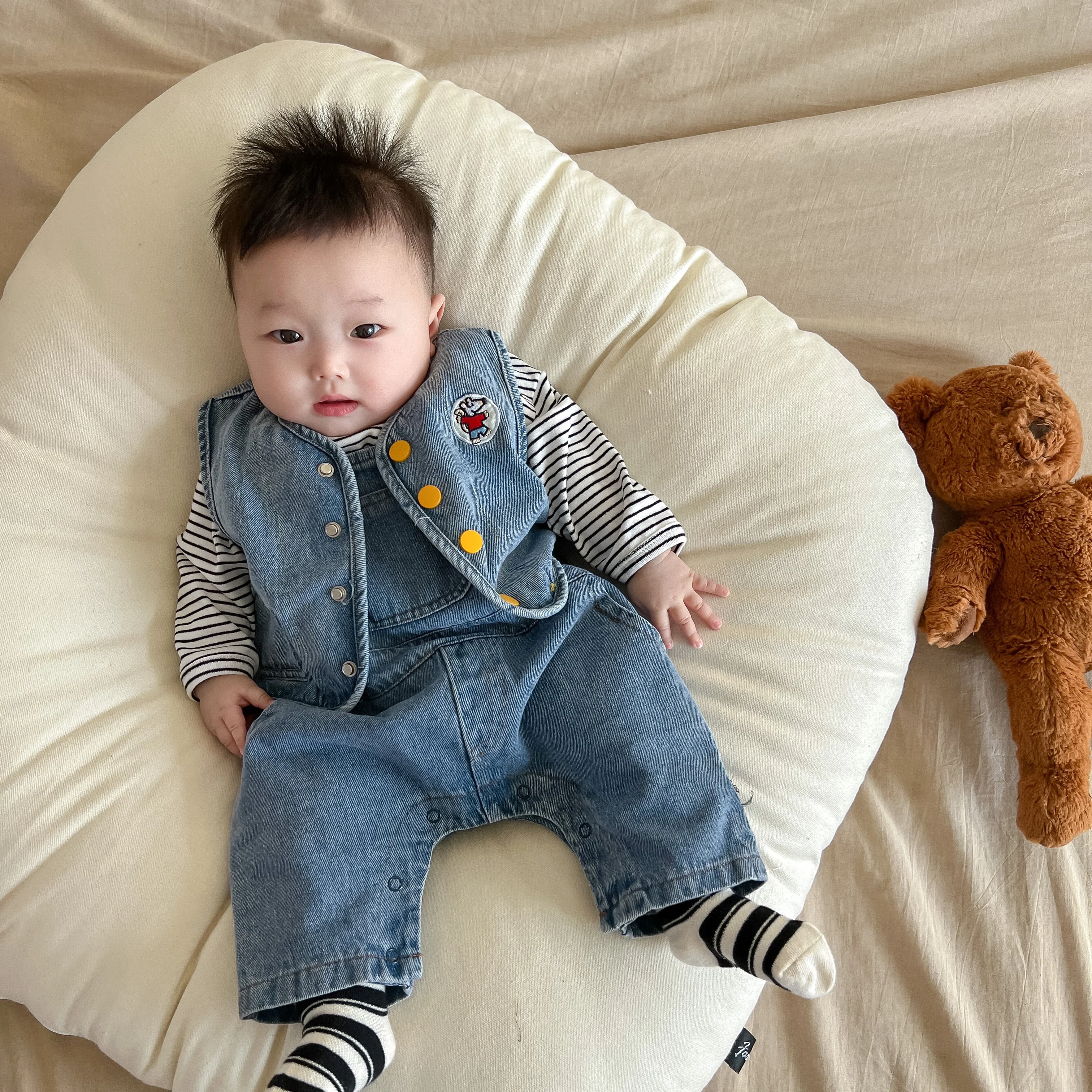 Spring and Autumn baby boy  baby girl Vest, strap Korean Fashion Casual Cute cotton Coat Vest baby/infant