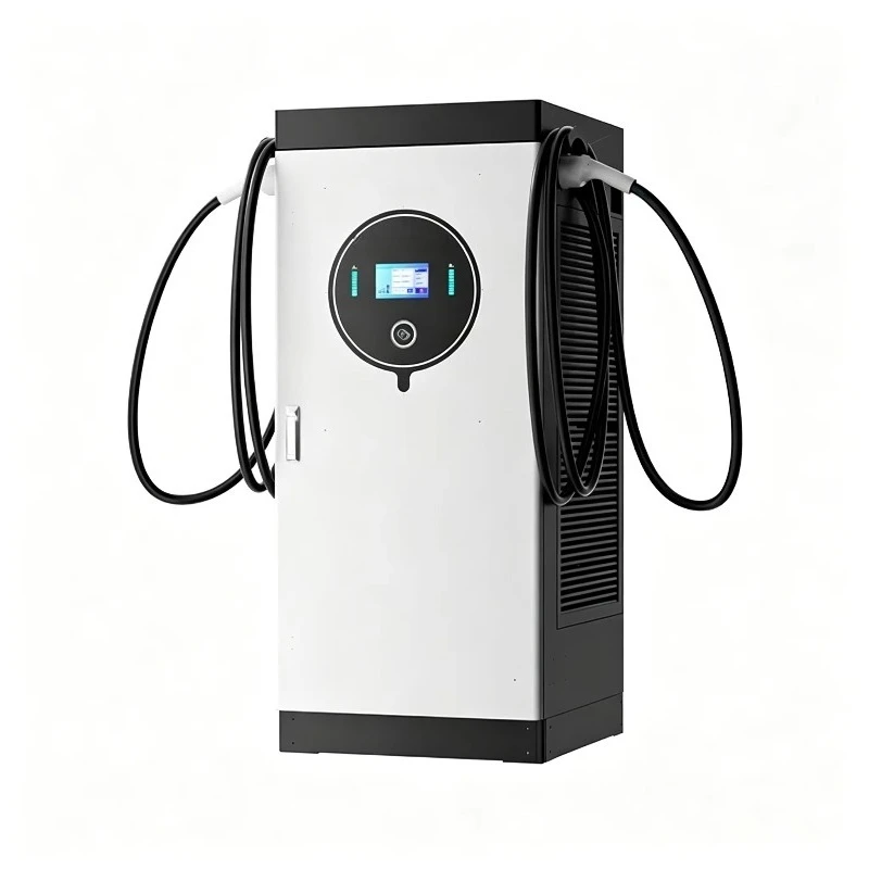 Supported DC EV Charging Pile 60-160kW Dual Port Fast Charger Touch Screen Hybrid Grid 96% Efficiency Wall-Mounted